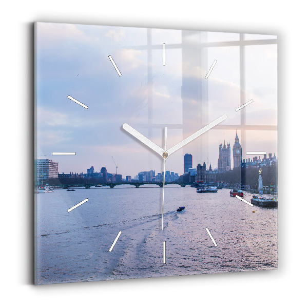 Szögletes fali üvegóra London Eye városi panoráma