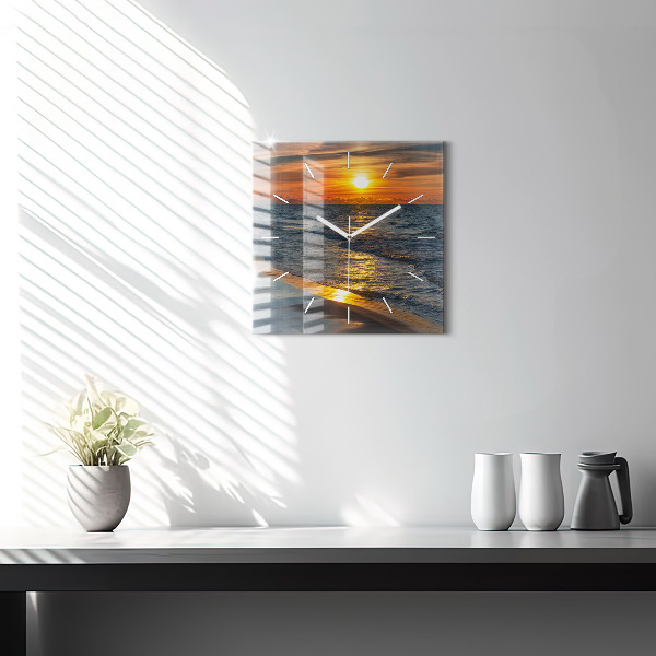 Szögletes fali üvegóra Władysławowo Balti-tenger