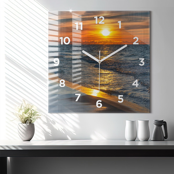 Szögletes fali üvegóra Władysławowo Balti-tenger