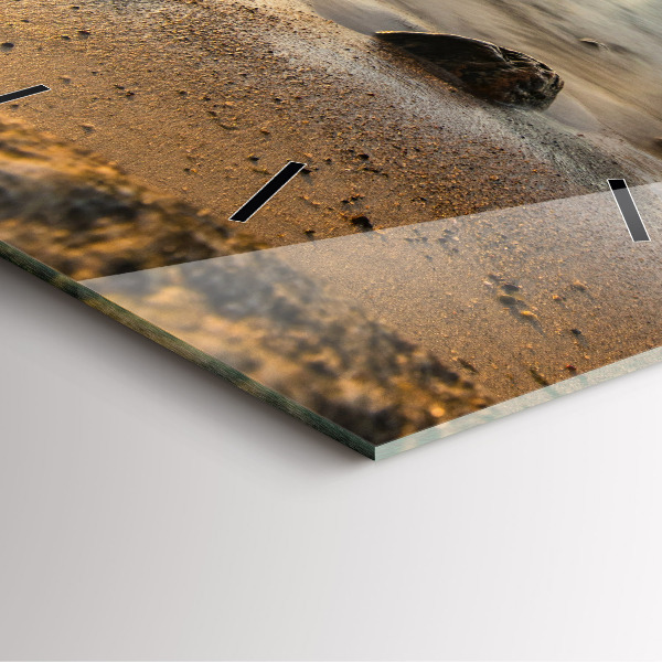 Szögletes fali üvegóra Napkelte Balti-tenger