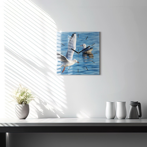 Szögletes fali üvegóra Sirályok Gdyniában