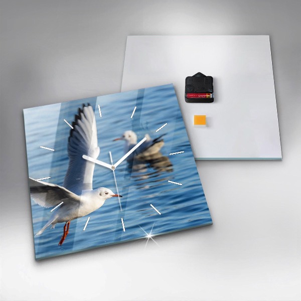 Szögletes fali üvegóra Sirályok Gdyniában