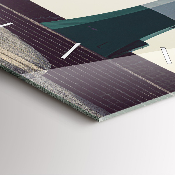 Szögletes fali üvegóra A világítótorony és a tenger