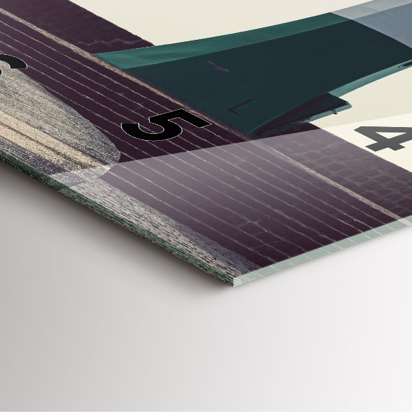 Szögletes fali üvegóra A világítótorony és a tenger