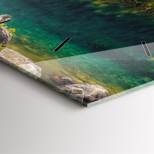 Szögletes fali üvegóra Morskie Oko a Tátrában