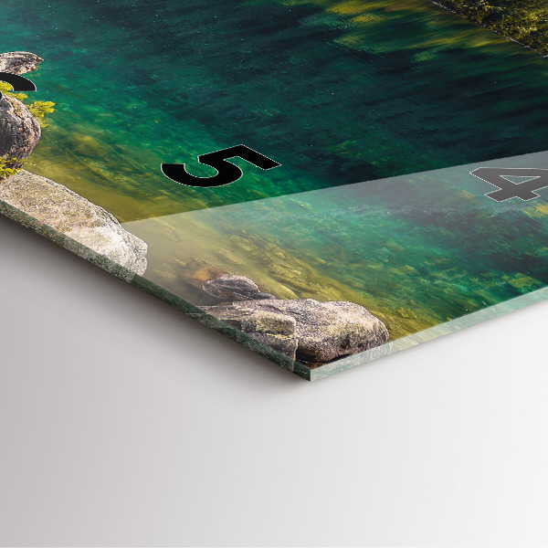 Szögletes fali üvegóra Morskie Oko a Tátrában