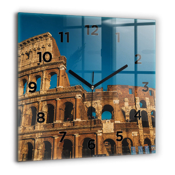 Szögletes fali üvegóra A Colosseum Olaszországban