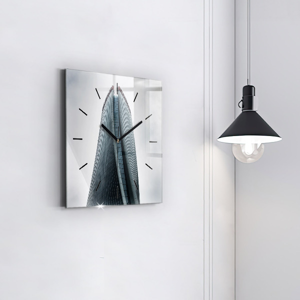 Szögletes fali üvegóra Felhőkarcoló Milánóban