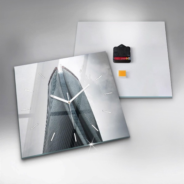 Szögletes fali üvegóra Felhőkarcoló Milánóban