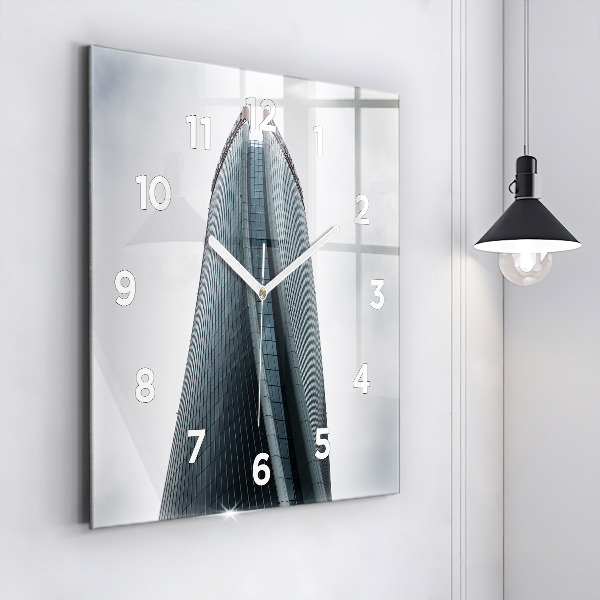 Szögletes fali üvegóra Felhőkarcoló Milánóban