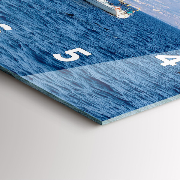 Szögletes fali üvegóra Yacht Tenerifén