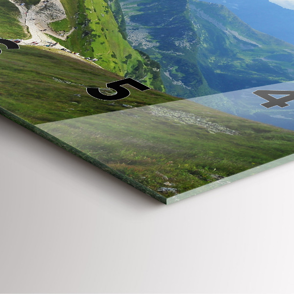 Szögletes fali üvegóra Kasprowy Wierch Zakopane