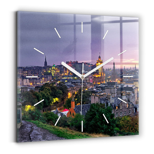 Szögletes fali üvegóra Edinburgh a Calton Hilltől