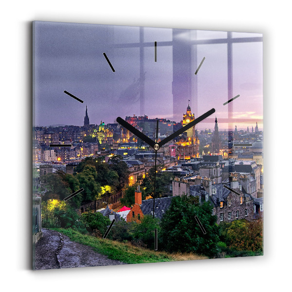Szögletes fali üvegóra Edinburgh a Calton Hilltől