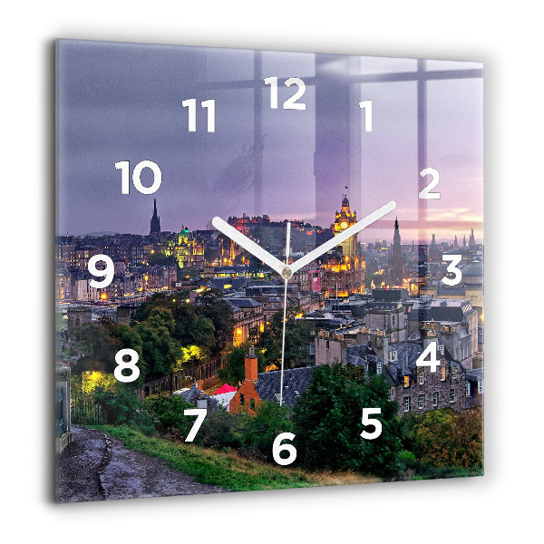 Szögletes fali üvegóra Edinburgh a Calton Hilltől