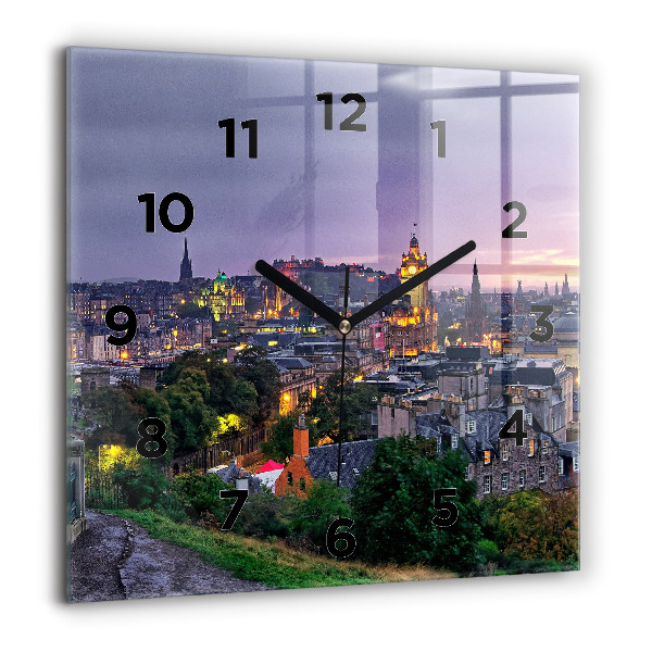 Szögletes fali üvegóra Edinburgh a Calton Hilltől