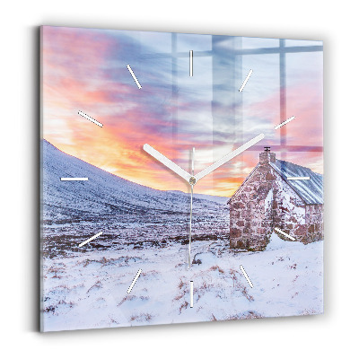 Szögletes fali üvegóra Víkendház hegyekben