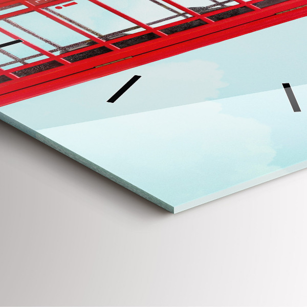 Szögletes fali üvegóra Nyilvános telefon