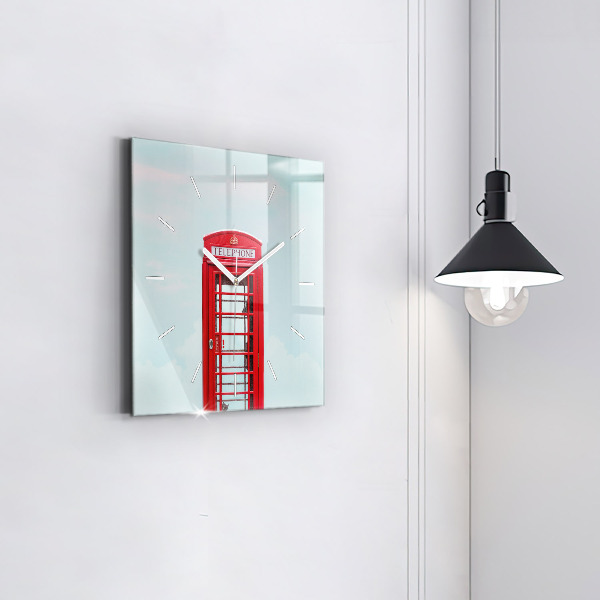 Szögletes fali üvegóra Nyilvános telefon