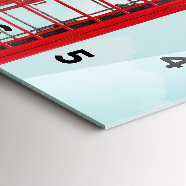 Szögletes fali üvegóra Nyilvános telefon