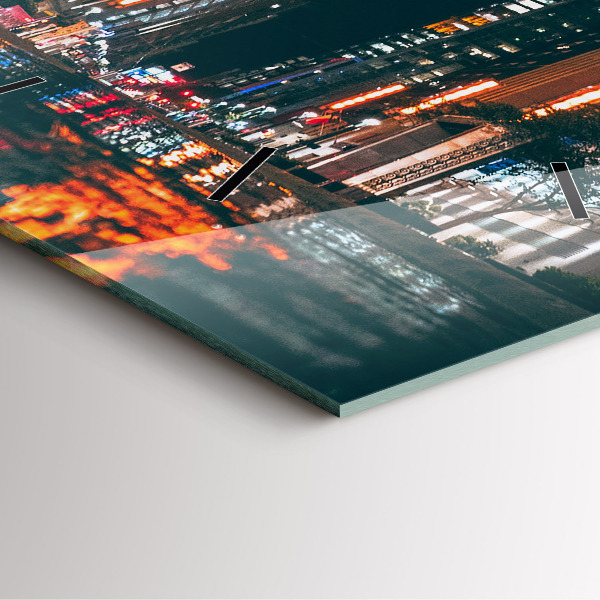 Szögletes fali üvegóra Hilton Houston