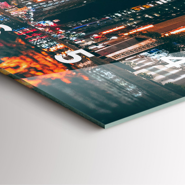 Szögletes fali üvegóra Hilton Houston