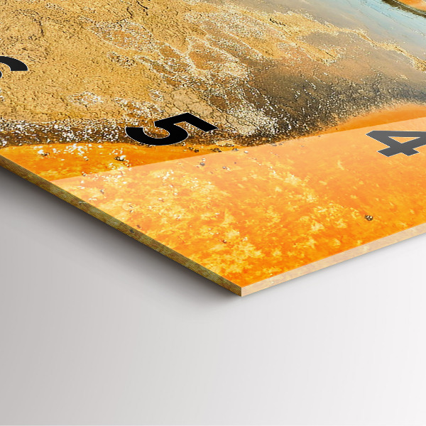 Szögletes fali üvegóra Tó hegyekkel