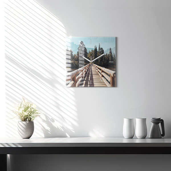 Szögletes fali üvegóra Hegyek Yellowstone-ban