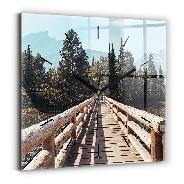 Szögletes fali üvegóra Hegyek Yellowstone-ban