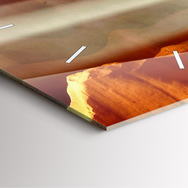 Szögletes fali üvegóra Sivatagi kanyon