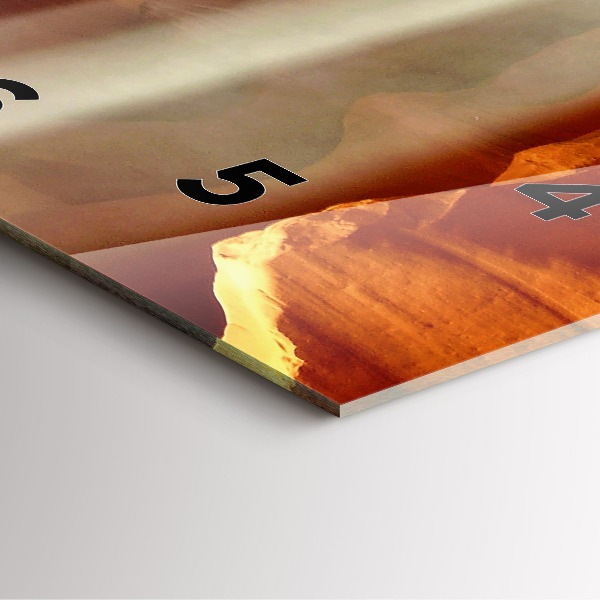 Szögletes fali üvegóra Sivatagi kanyon