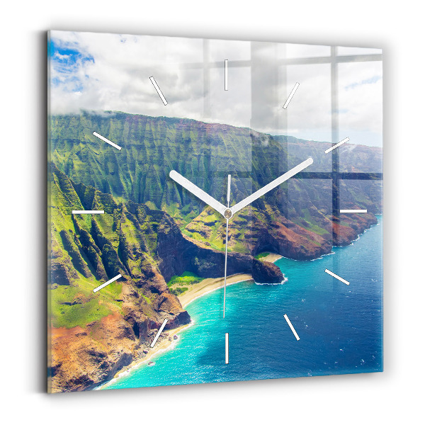 Szögletes fali üvegóra A tenger Hawaii-on