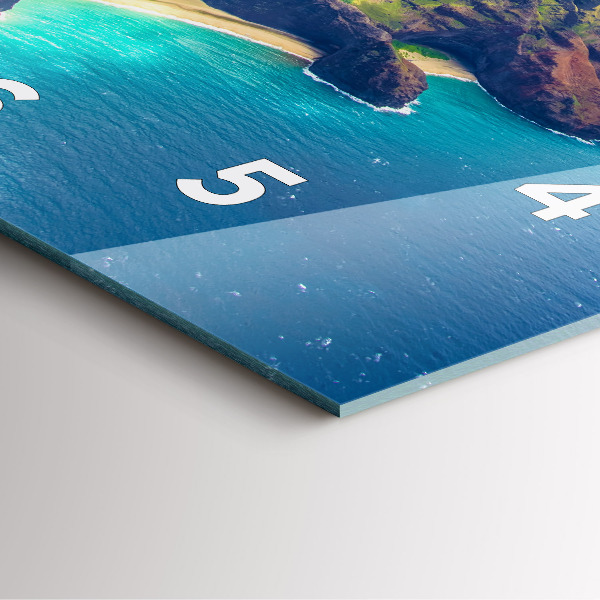 Szögletes fali üvegóra A tenger Hawaii-on