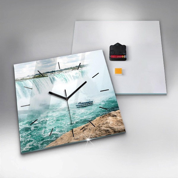 Szögletes fali üvegóra A csónak és a Niagara