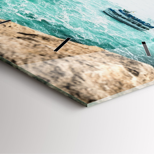 Szögletes fali üvegóra A csónak és a Niagara