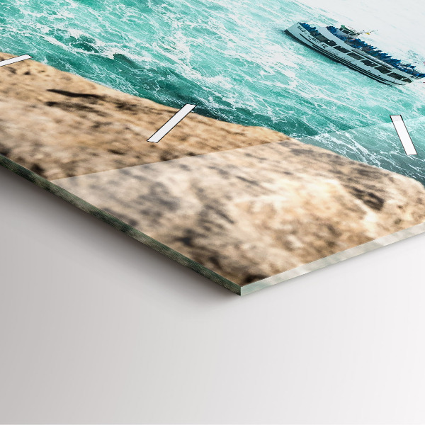 Szögletes fali üvegóra A csónak és a Niagara