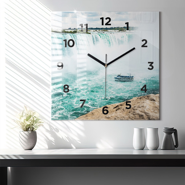 Szögletes fali üvegóra A csónak és a Niagara