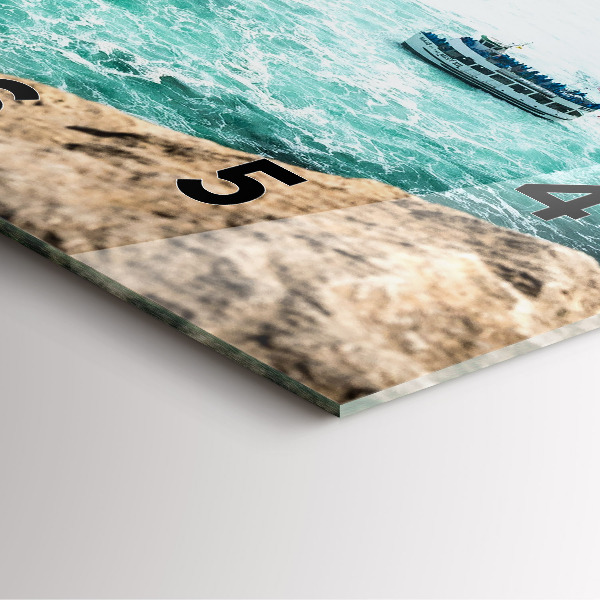 Szögletes fali üvegóra A csónak és a Niagara