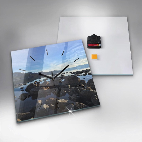 Szögletes fali üvegóra Tengerre néző