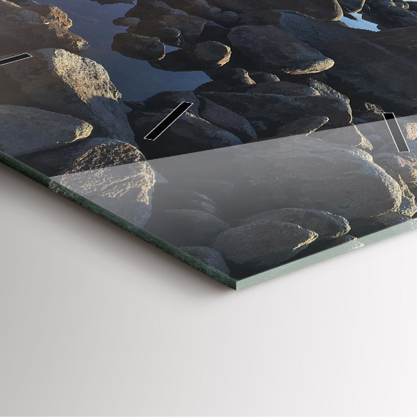 Szögletes fali üvegóra Tengerre néző