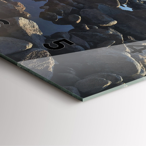 Szögletes fali üvegóra Tengerre néző