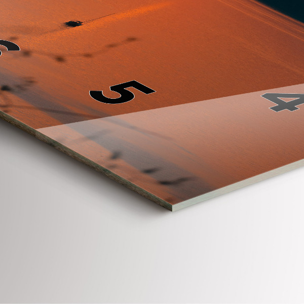 Szögletes fali üvegóra Este a Balaton