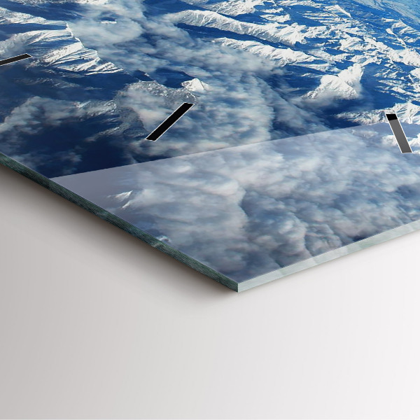 Szögletes fali üvegóra Táj Hegyek Pireneusok