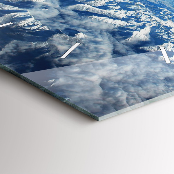 Szögletes fali üvegóra Táj Hegyek Pireneusok