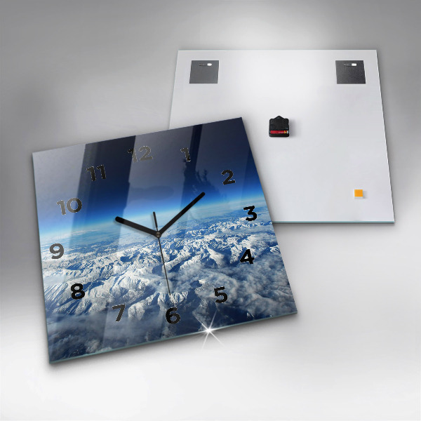 Szögletes fali üvegóra Táj Hegyek Pireneusok