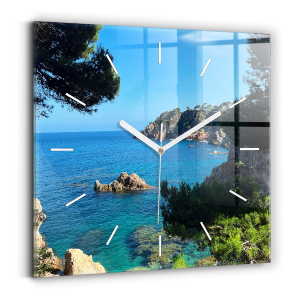 Szögletes fali üvegóra Costa Brava