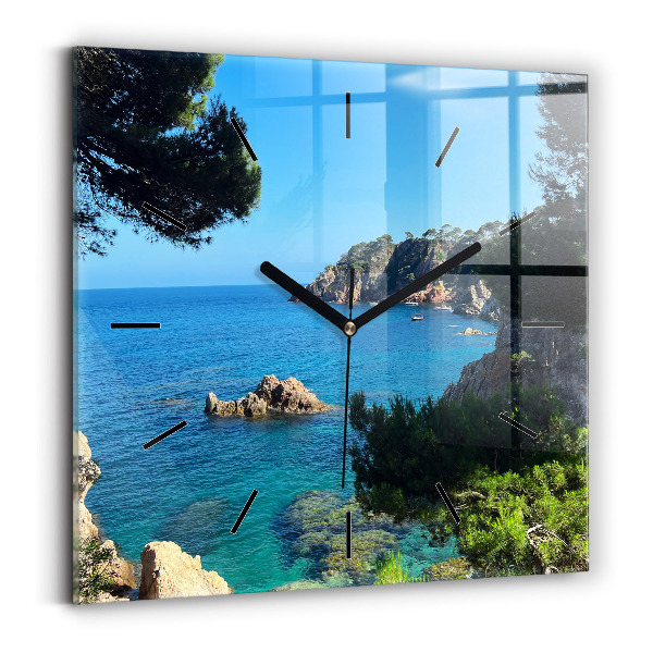 Szögletes fali üvegóra Costa Brava