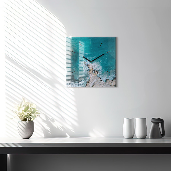 Szögletes fali üvegóra Fjordok Costa Blancában