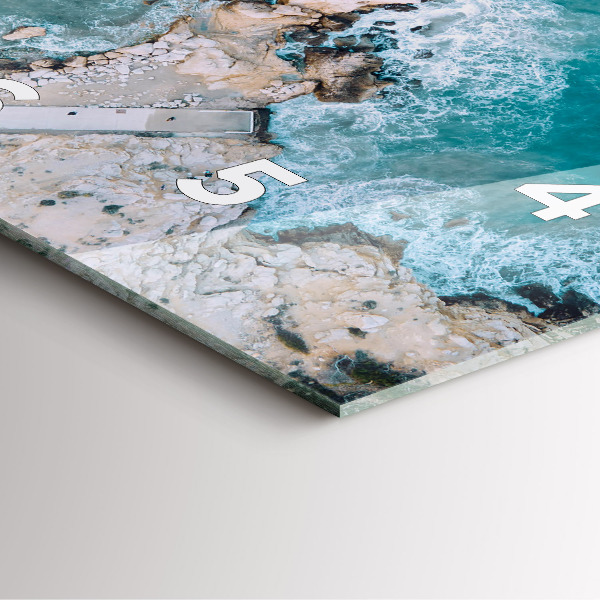 Szögletes fali üvegóra Fjordok Costa Blancában