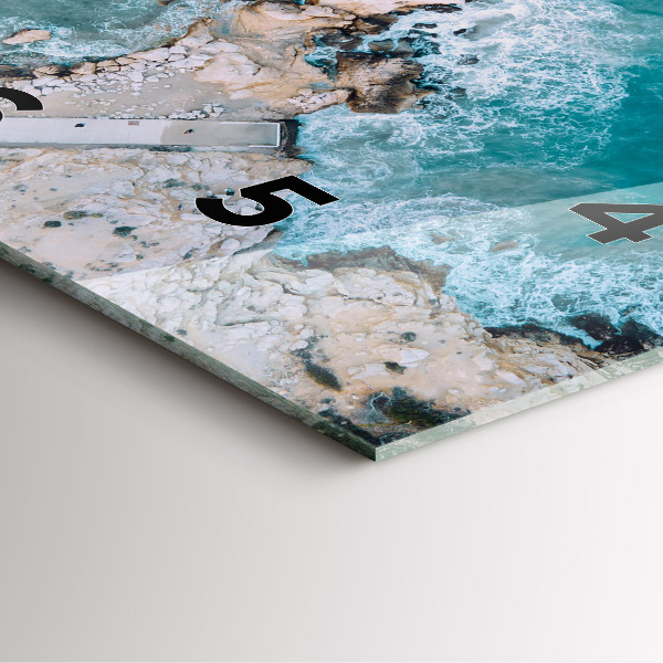 Szögletes fali üvegóra Fjordok Costa Blancában